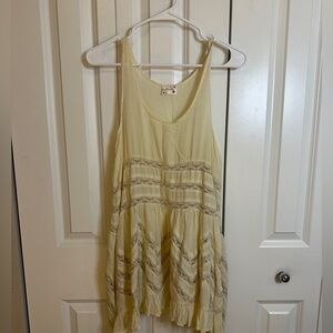 Preloved XS Free People Intimately Sheer Dress with Lace Detail